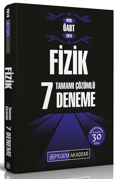 SÜPER FİYAT - Pegem 2019 ÖABT Fizik 7 Deneme Çözümlü Pegem Akademi Yayınları