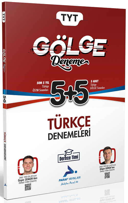 Paraf YKS TYT Türkçe Gölge 5+5 Deneme Paraf Yayınları