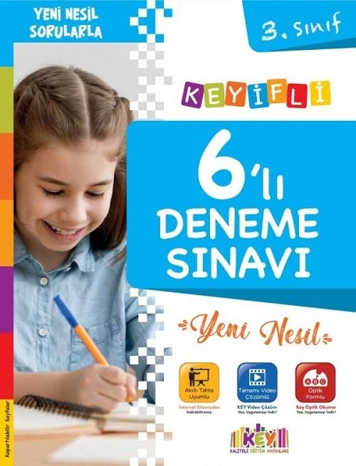 KEY Yayınları 3. Sınıf Keyifli Yeni Nesil 6 Deneme Video Çözümlü KEY Yayınları