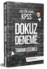 SÜPER FİYAT - Uzman Kariyer KPSS Lise Ön Lisans Dokuz (9) Deneme Çözümlü Uzman Kariyer Yayınları