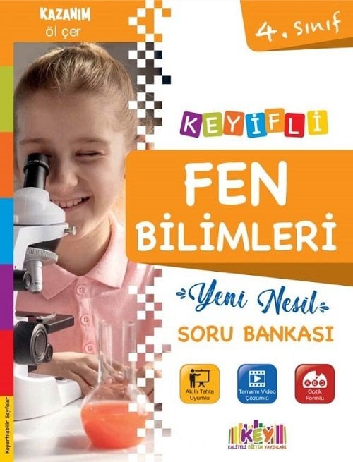 KEY Yayınları 4. Sınıf Keyifli Fen Bilimleri Yeni Nesil Soru Bankası Video Çözümlü KEY Yayınları