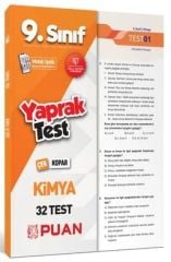 Puan 9. Sınıf Kimya Çek Kopar 32 Yaprak Test Puan Yayınları