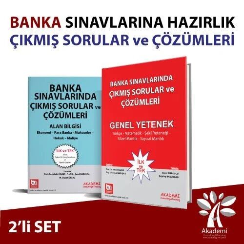 Akademi Banka Sınavlarında Çıkmış Sorular 2 li Set Akademi Consulting Yayınları