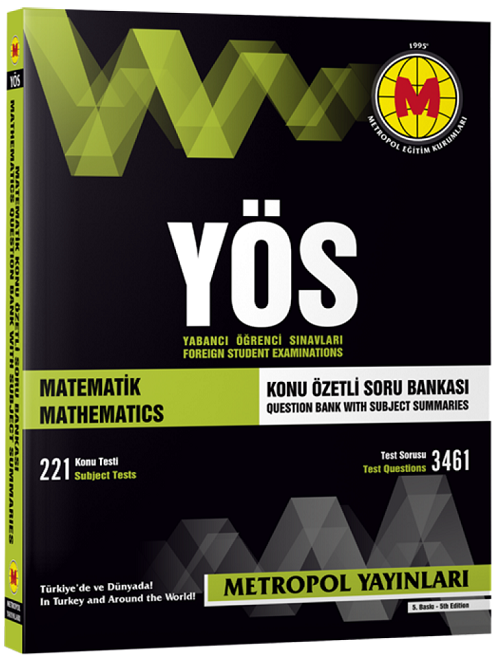 Metropol YÖS Matematik Konu Özetli Soru Bankası Metropol Yayınları