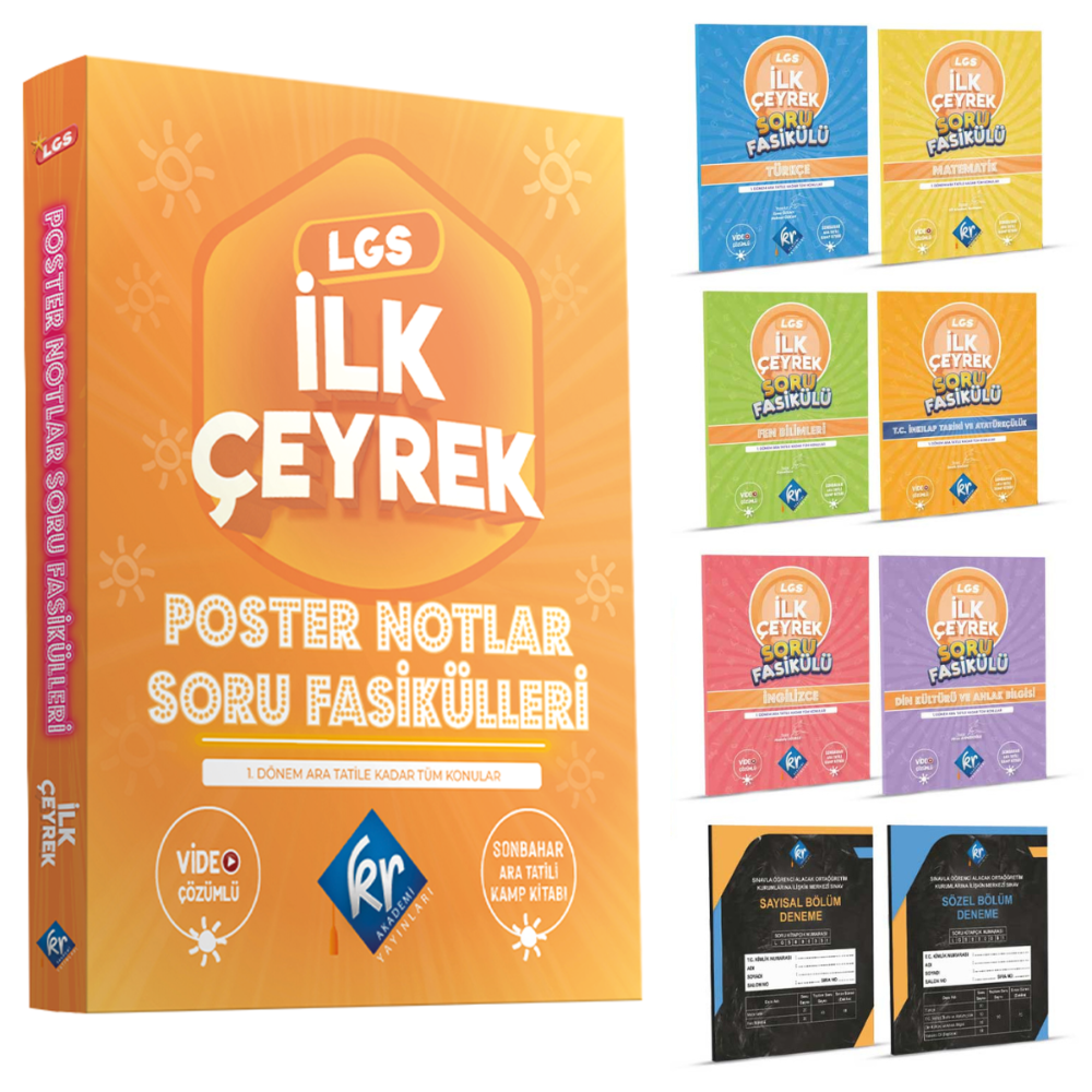 KR Akademi LGS İlk Çeyrek Poster Notlar Soru Fasikülleri KR Akademi