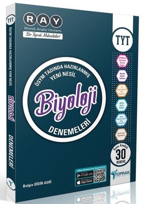 Toprak YKS TYT Biyoloji RAY 30 Deneme Toprak Yayıncılık