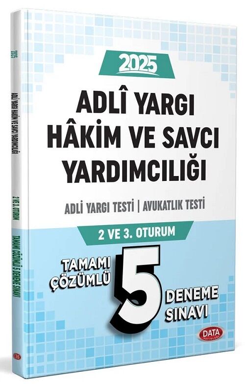 Data 2025 Adli Yargı Hakim ve Savcı Yardımcılığı Adli Yargı-Avukatlık Testi 2. ve 3. Oturum 5 Deneme Çözümlü Data Yayınları