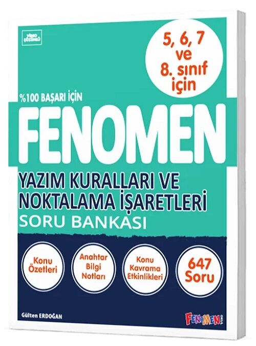 Gama 5. 6. 7. ve 8. Sınıf Yazım Kuralları Noktalama İşaretleri Fenomen Soru Bankası Gama Yayınları