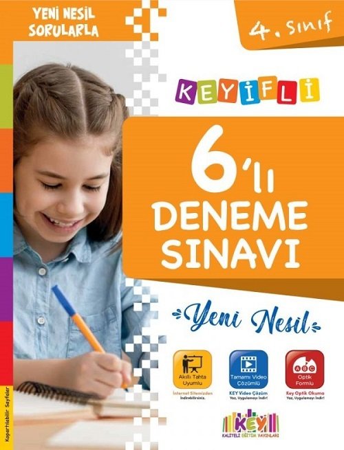 KEY Yayınları 4. Sınıf Keyifli Yeni Nesil 6 Deneme Video Çözümlü KEY Yayınları