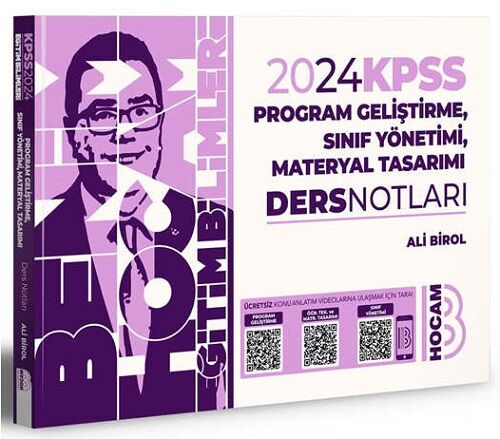 Benim Hocam 2024 KPSS Eğitim Bilimleri Program Geliştirme Video Ders Notları - Ali Birol Benim Hocam Yayınları