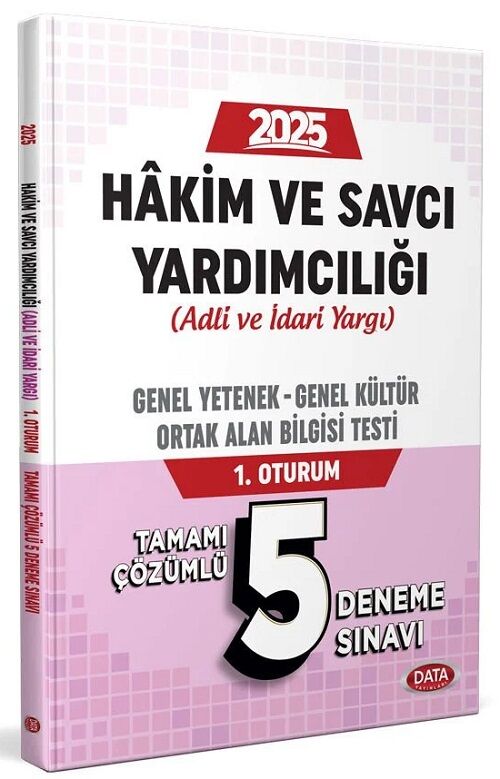 Data 2025 Adli ve İdari Hakim ve Savcı Yardımcılığı Genel Yetenek Genel Kültür Ortak Alan 1. Oturum 5 Deneme Çözümlü Data Yayınları