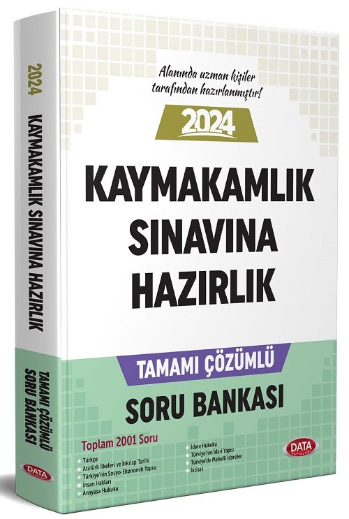 Data 2024 Kaymakamlık Soru Bankası Çözümlü Data Yayınları