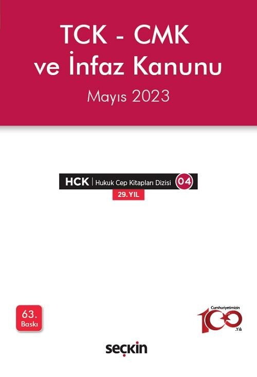 Seçkin 2023 TCK-CMK ve İnfaz Kanunu Cep Kitabı 63. Baskı Seçkin Yayınları