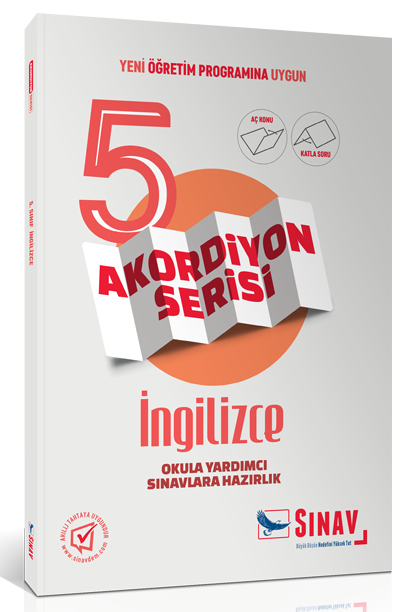 SÜPER FİYAT - Sınav 5. Sınıf Akordiyon İngilizce Aç Konu Katla Soru Sınav Yayınları