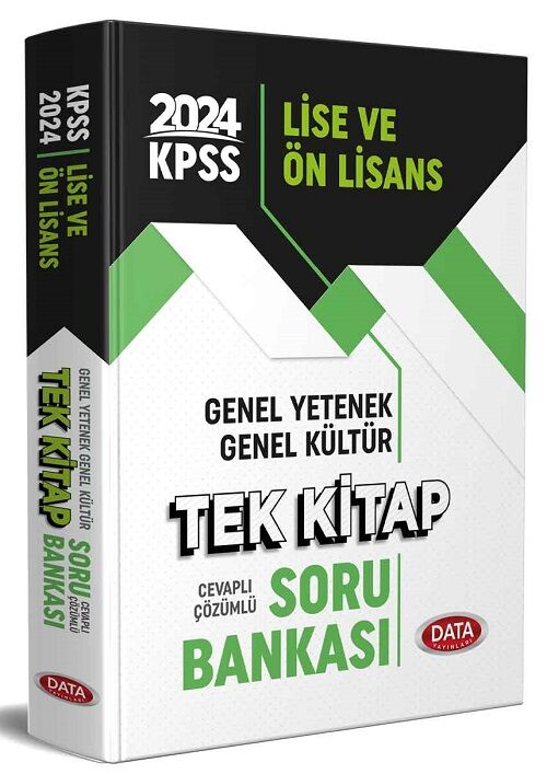 Data 2024 KPSS Lise Ön Lisans Soru Bankası Çözümlü Tek Kitap Data Yayınları