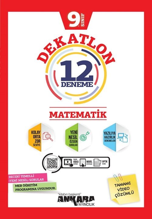 Ankara Yayıncılık 9. Sınıf Matematik Dekatlon 12 Deneme Ankara Yayıncılık