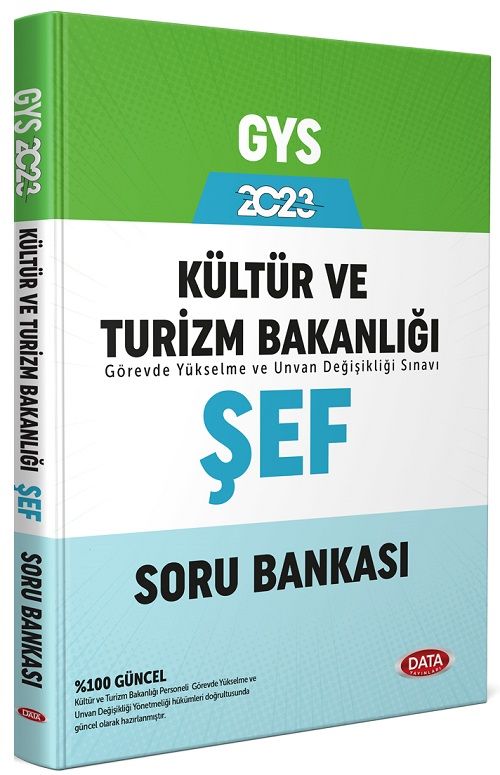 SÜPER FİYAT - Data 2023 GYS Kültür ve Turizm Bakanlığı Şef Soru Bankası Görevde Yükselme Data Yayınları