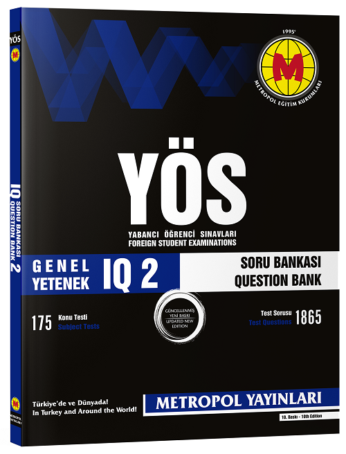 Metropol YÖS Genel Yetenek IQ-2 Soru Bankası Metropol Yayınları