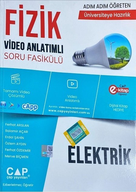 Çap Yayınları YKS TYT AYT Elektrik Konu Anlatımlı Soru Bankası Video Çözümlü Çap Yayınları