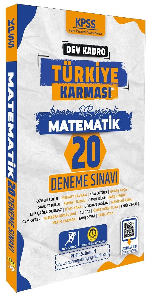 Tasarı Dev Kadro KPSS Matematik Dev Kadro Türkiye Karması 20 Deneme Çözümlü Tasarı Yayınları