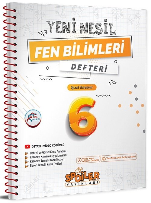 Spoiler 6. Sınıf Fen Bilimleri Yeni Nesil Defteri Spoiler Yayınları