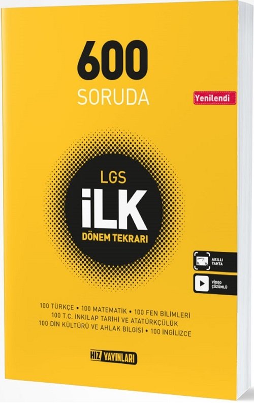 Hız Yayınları 8. Sınıf LGS 600 Soruda İlk Dönem Tekrarı Hız Yayınları