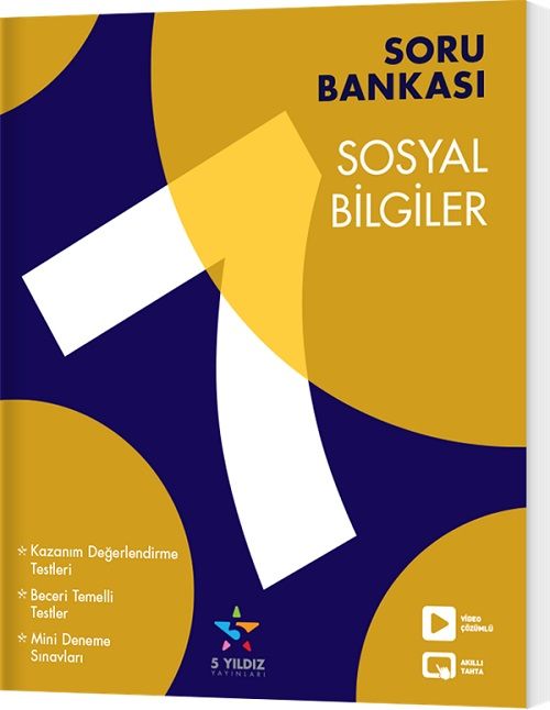 5 Yıldız 7. Sınıf Sosyal Bilgiler Soru Bankası 5 Yıldız Yayınları