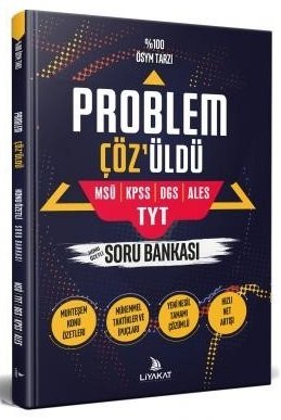 Liyakat KPSS DGS ALES MSÜ TYT Problem Çözüldü Problemler Soru Bankası Liyakat Yayınları