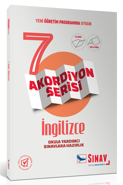 SÜPER FİYAT - Sınav 7. Sınıf Akordiyon İngilizce Aç Konu Katla Soru Sınav Yayınları