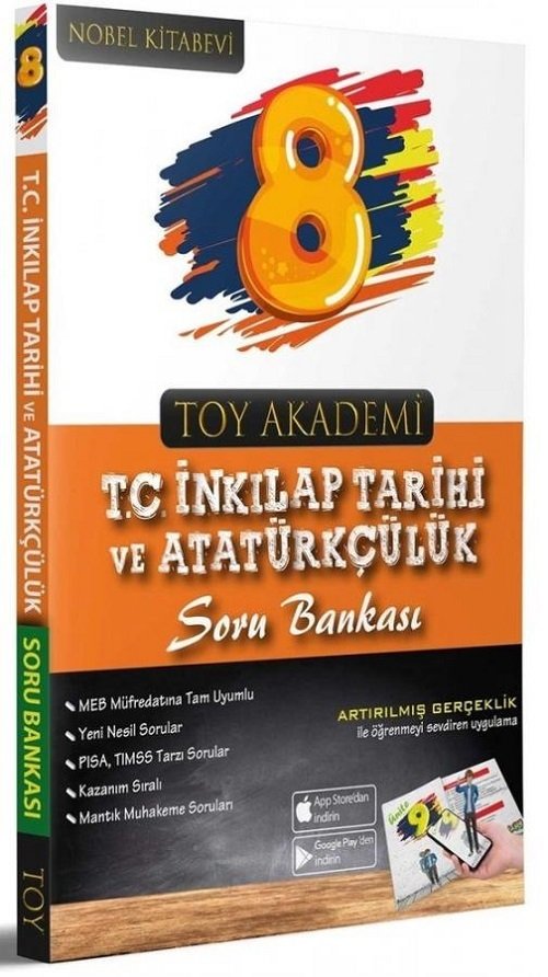 Toy Akademi 8. Sınıf TC İnkılap Tarihi ve Atatürkçülük Soru Bankası Toy Akademi Yayınları