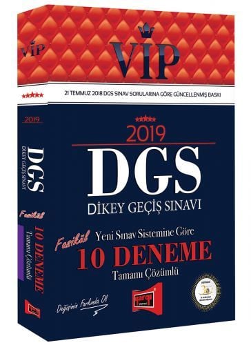 Yargı 2019 DGS VIP 10 Deneme Çözümlü Fasikül Yargı Yayınları