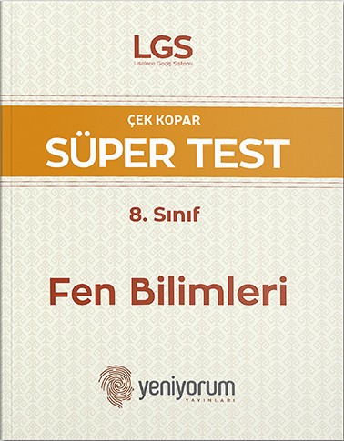 Yeniyorum 8. Sınıf LGS Fen Bilimleri Süper Test Yeniyorum Yayınları