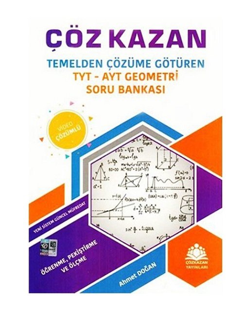 Çöz Kazan YKS TYT AYT Geometri Soru Bankası Video Çözümlü Çöz Kazan Yayınları