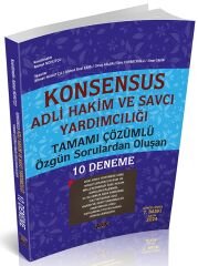 Savaş 2024 KONSENSUS Adli Hakim ve Savcı Yardımcılığı ​10 Deneme Çözümlü 7. Baskı - Ahmet Nohutçu Savaş Yayınları