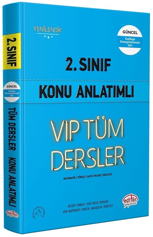 Editör 2. Sınıf VIP Tüm Dersler Konu Anlatımı Mavi Kitap Editör Yayınları