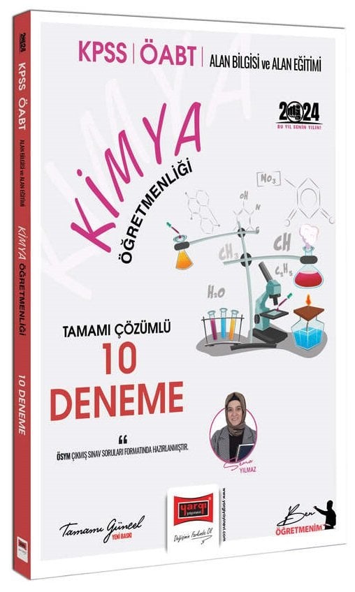 Yargı 2024 ÖABT Kimya Öğretmenliği 10 Deneme Çözümlü Yargı Yayınları