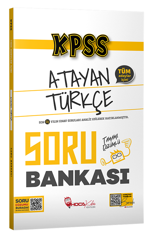 SÜPER FİYAT - Hoca Kafası KPSS Türkçe Atayan Soru Bankası Çözümlü Hoca Kafası Yayınları