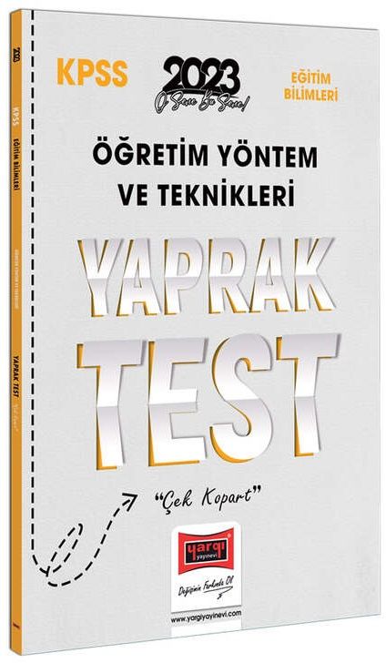 Yargı 2023 KPSS Eğitim Bilimleri Öğretim Yöntem ve Teknikleri Yaprak Test Çek Kopart Yargı Yayınları