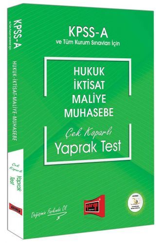 Yargı 2019 KPSS A Hukuk-İktisat-Maliye-Muhasebe Yaprak Test Çek Koparlı Yargı Yayınları