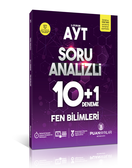 Puan YKS AYT Fen Bilimleri Soru Analizi 10+1 Deneme Puan Yayınları