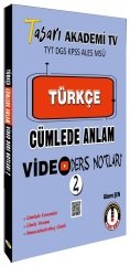 Tasarı TYT DGS KPSS ALESS MSÜ Türkçe Cümlede Anlam Video Ders Notları Tasarı Yayınları