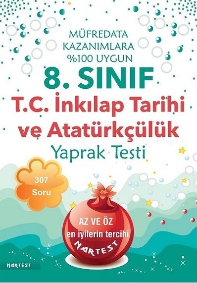 Nartest 8. Sınıf TC İnkilap Tarihi ve Atatürkçülük Yaprak Test Nartest Yayınları