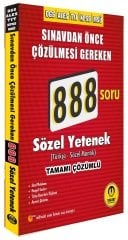 Tasarı DGS ALES TYT KPSS MSÜ Sözel Yetenek 888 Soru Bankası Çözümlü Tasarı Yayınları