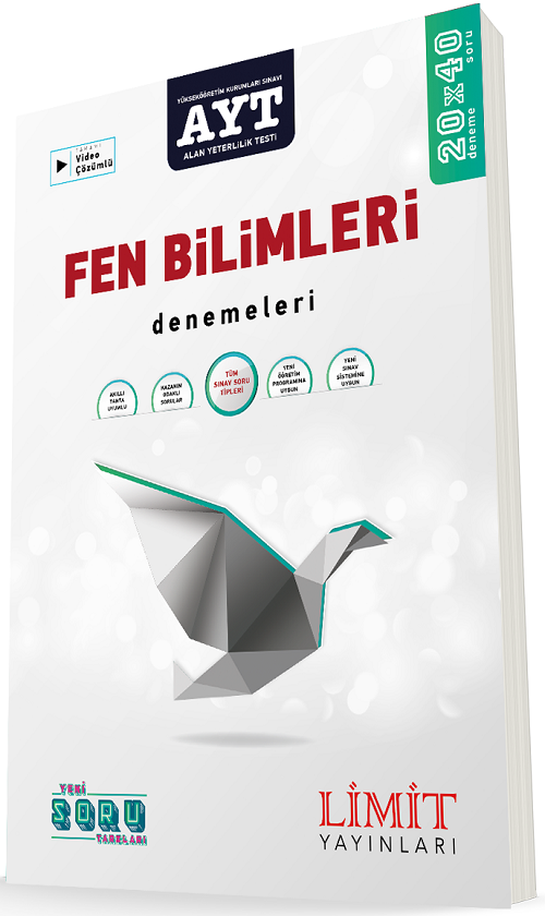 Limit YKS AYT Fen Bilimleri 20x40 Denemeleri Video Çözümlü Limit Yayınları