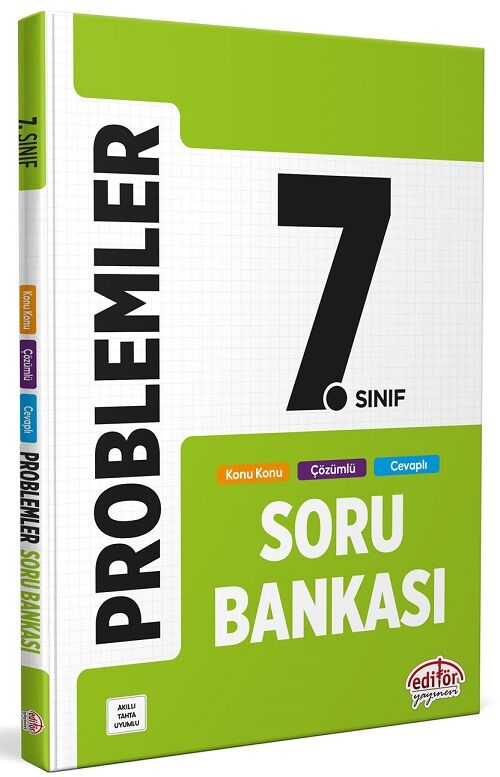 Editör 7. Sınıf Problemler Soru Bankası Çözümlü Editör Yayınları