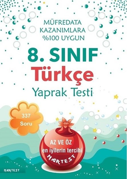 Nartest 8. Sınıf Türkçe Yaprak Test  Nartest Yayınları