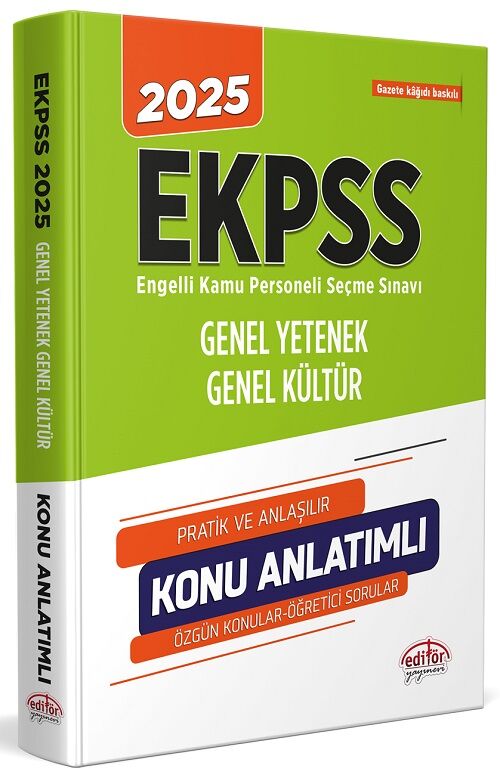 Editör 2025 EKPSS Konu Anlatımlı Tek Kitap Editör Yayınları