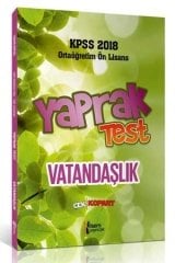 İsem 2018 KPSS Lise Ortaöğretim Ön Lisans Vatandaşlık Yaprak Test Çek Kopart İsem Yayınları