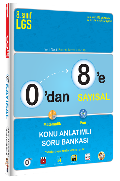 Tonguç 8. Sınıf LGS 0 dan 8 e Sayısal Konu Anlatımlı Soru Bankası Tonguç Akademi