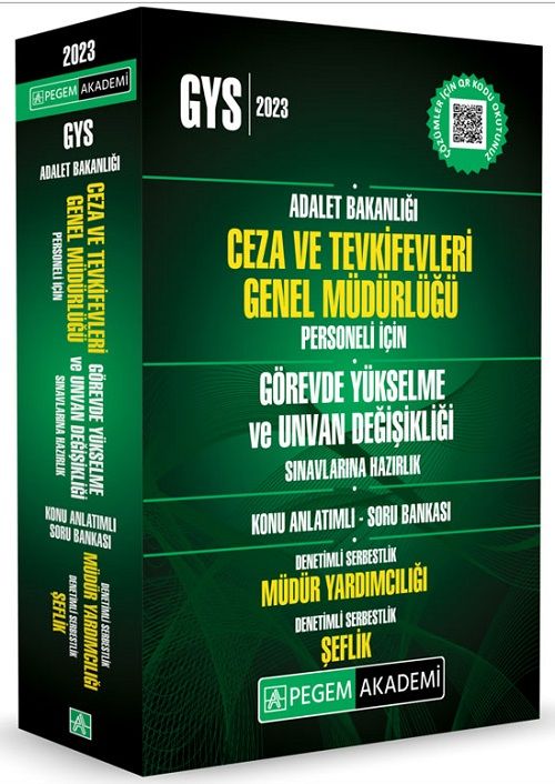 Pegem 2023 GYS Ceza ve Tevkifevleri Denetimli Serbestlik Müdür Yardımcılığı, Şeflik Konu Anlatımlı Soru Bankası Pegem Akademi Yayınları